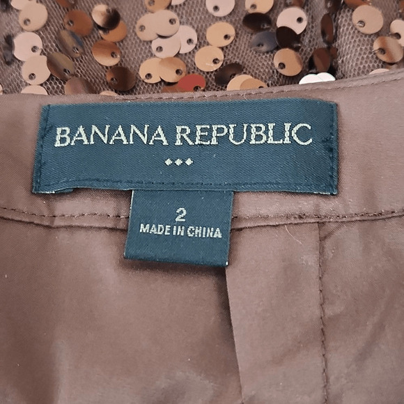 Banana Republic Factory Brown Sequin Pencil Skirt Size 2 (2872) - Picture 4 of 7
